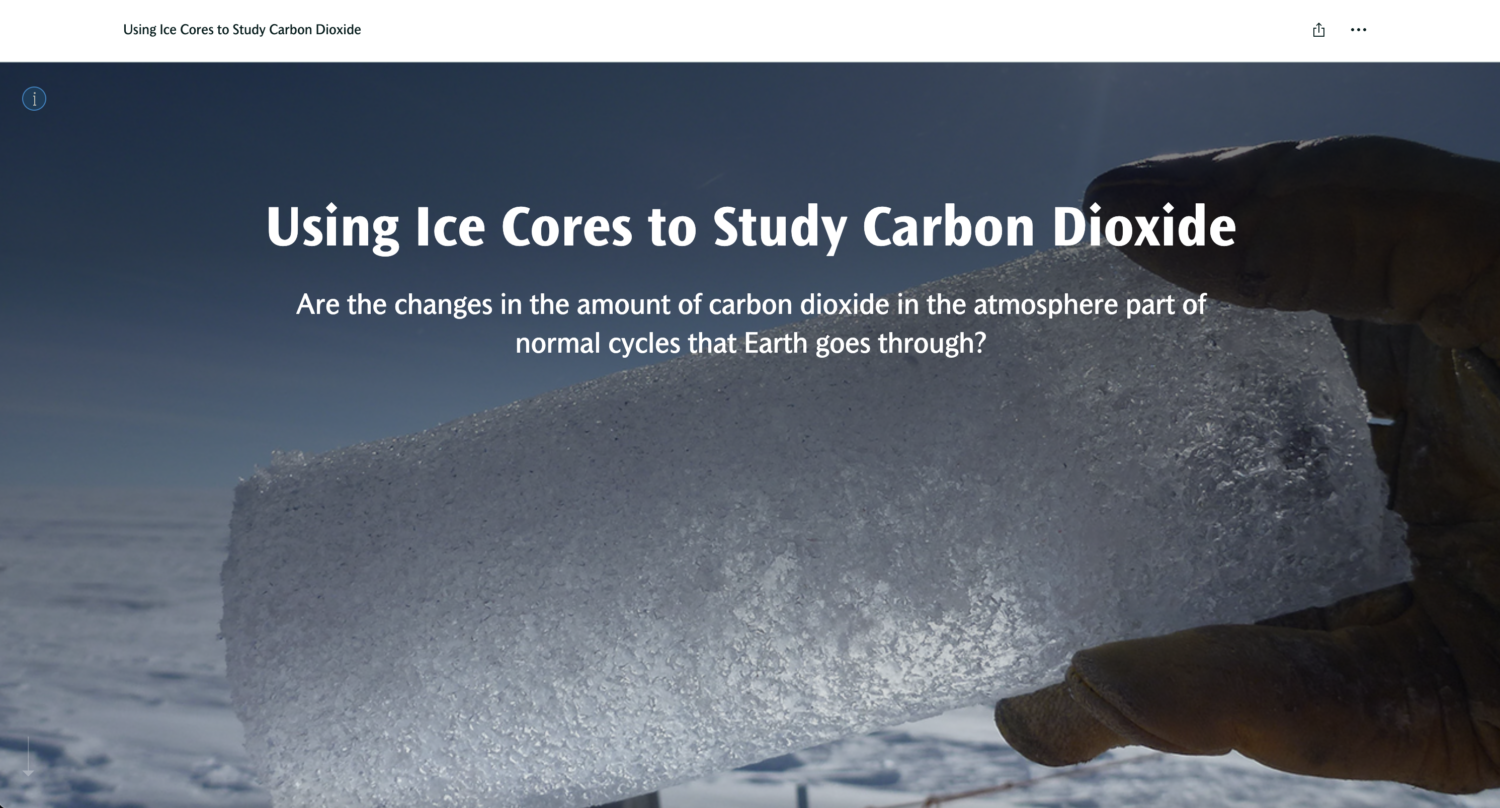 Middle School Simulations - Using Ice Cores to Study CO2