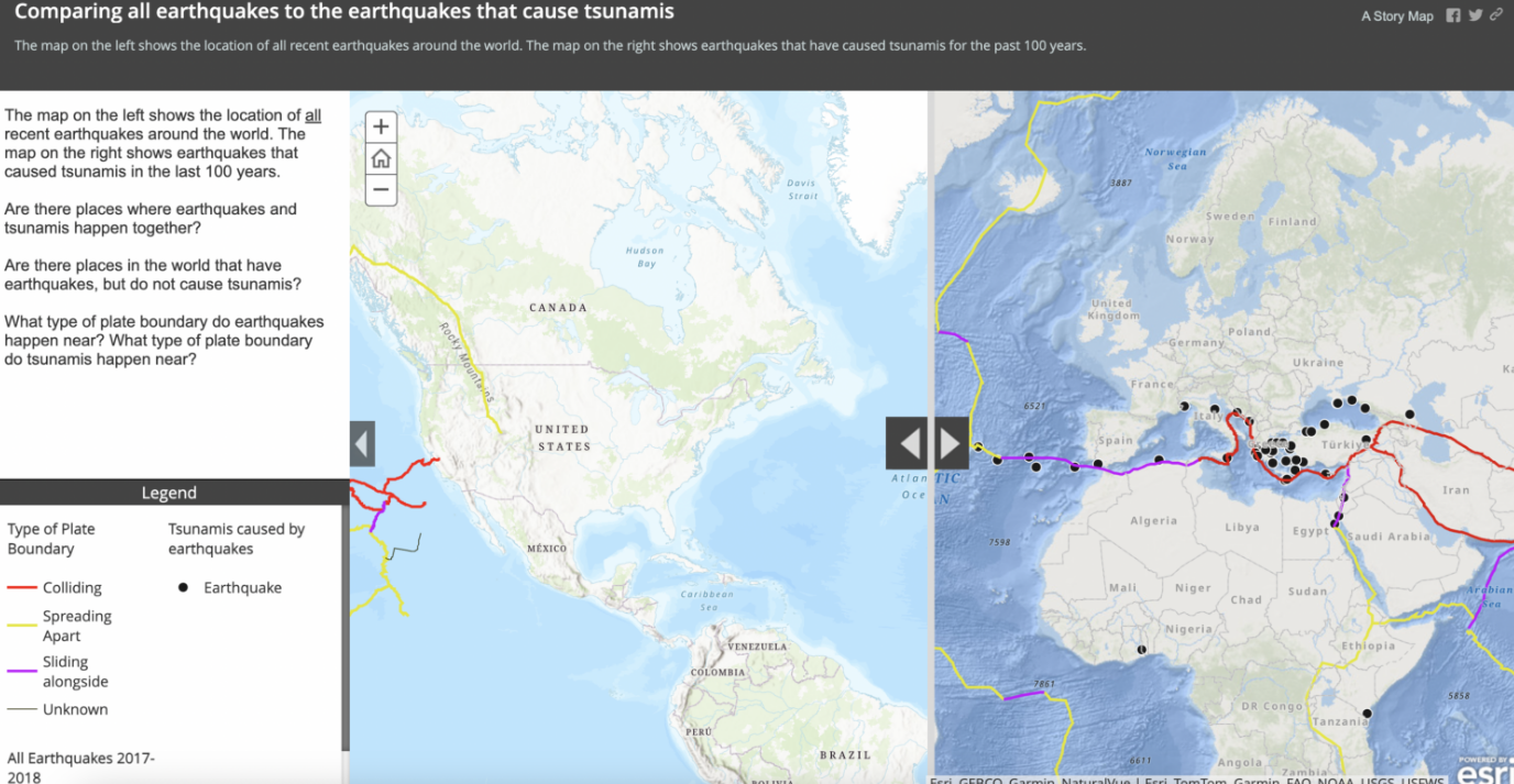 Middle School Simulations - Comparing All Earthquakes to Tsunami-Generating Earthquakes