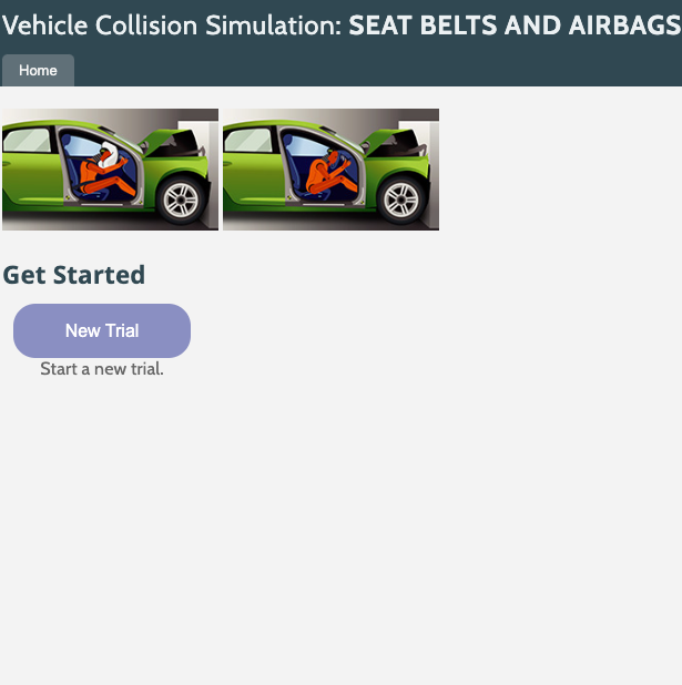 High School Simulations - Vehicle Collision Simulation: Seatbelts and airbags High School Simulations - Vehicle Collision Simulation: Seatbelts and airbags